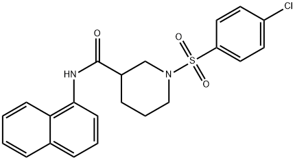 1-((4-chlorophenyl)sulfonyl)-N-(naphthalen-1-yl)piperidine-3-carboxamide Struktur