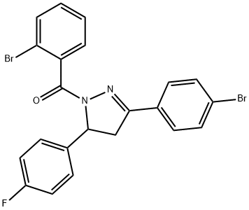 (2-bromophenyl)(3-(4-bromophenyl)-5-(4-fluorophenyl)-4,5-dihydro-1H-pyrazol-1-yl)methanone Struktur