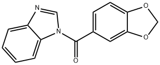 benzimidazol-1-yl(1,3-benzodioxol-5-yl)methanone Struktur