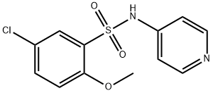 5-chloro-2-methoxy-N-pyridin-4-ylbenzenesulfonamide Struktur