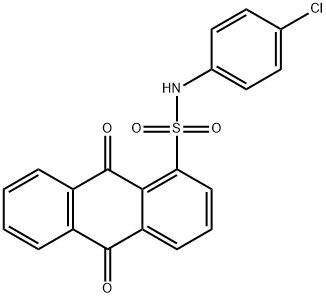 N-(4-chlorophenyl)-9,10-dioxo-9,10-dihydroanthracene-1-sulfonamide Struktur