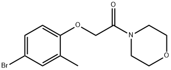 4-[(4-bromo-2-methylphenoxy)acetyl]morpholine Struktur