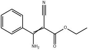 2-Propenoic acid, 3-amino-2-cyano-3-phenyl-, ethyl ester Struktur