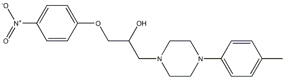 1-(4-nitrophenoxy)-3-(4-(p-tolyl)piperazin-1-yl)propan-2-ol Struktur