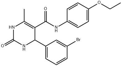 4-(3-bromophenyl)-N-(4-ethoxyphenyl)-6-methyl-2-oxo-1,2,3,4-tetrahydropyrimidine-5-carboxamide Struktur