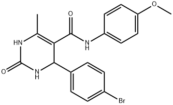 4-(4-bromophenyl)-N-(4-methoxyphenyl)-6-methyl-2-oxo-1,2,3,4-tetrahydropyrimidine-5-carboxamide Struktur