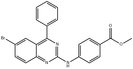 methyl 4-(6-bromo-4-phenylquinazolin-2-ylamino)benzoate Struktur