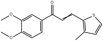 (2E)-1-(3,4-dimethoxyphenyl)-3-(3-methylthiophen-2-yl)prop-2-en-1-one Struktur