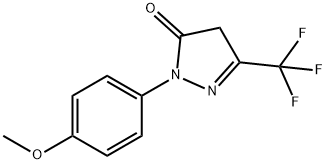 1-(4-methoxyphenyl)-3-(trifluoromethyl)-1H-pyrazol-5(4H)-one Struktur