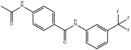 4-(acetylamino)-N-[3-(trifluoromethyl)phenyl]benzamide Struktur