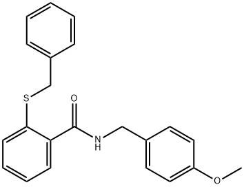 2-benzylsulfanyl-N-[(4-methoxyphenyl)methyl]benzamide Struktur