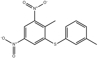 2-Methyl-1,5-dinitro-3-m-tolylsulfanyl-benzene Struktur