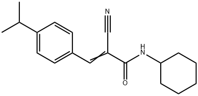 (E)-2-cyano-N-cyclohexyl-3-(4-propan-2-ylphenyl)prop-2-enamide Struktur