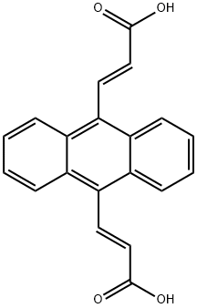 (2E,2E)-3,3-(anthracene-9,10-diyl)diacrylic acid Struktur