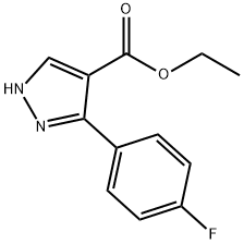 ethyl 5-(4-fluorophenyl)-1H-pyrazole-4-carboxylate Struktur