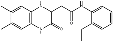 2-(6,7-dimethyl-3-oxo-1,2,3,4-tetrahydroquinoxalin-2-yl)-N-(2-ethylphenyl)acetamide Struktur