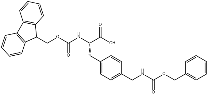 N-Fmoc-L-4-aminomethyl(Cbz)Phenylalanine Struktur