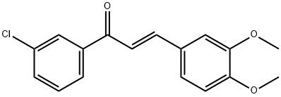 (2E)-1-(3-chlorophenyl)-3-(3,4-dimethoxyphenyl)prop-2-en-1-one Struktur