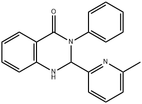 2-(6-methylpyridin-2-yl)-3-phenyl-1,2-dihydroquinazolin-4-one Struktur