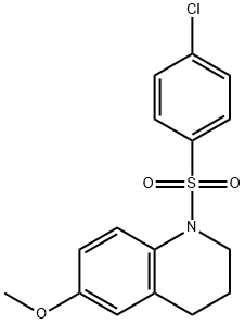 1-[(4-chlorophenyl)sulfonyl]-6-methoxy-1,2,3,4-tetrahydroquinoline Struktur