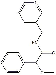 2-methoxy-2-phenyl-N-(pyridin-3-ylmethyl)acetamide Struktur