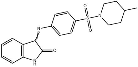 3-({4-[(4-methyl-1-piperidinyl)sulfonyl]phenyl}imino)-1,3-dihydro-2H-indol-2-one Struktur