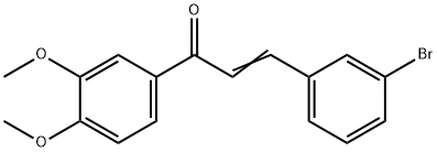 (2E)-3-(3-bromophenyl)-1-(3,4-dimethoxyphenyl)prop-2-en-1-one Struktur