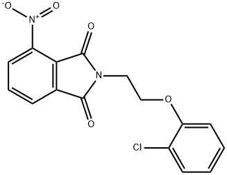 2-[2-(2-Chloro-phenoxy)-ethyl]-4-nitro-isoindole-1,3-dione Struktur