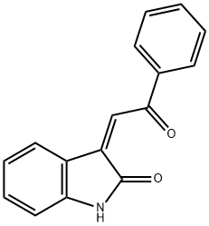 (Z)-3-(2-oxo-2-phenylethylidene)indolin-2-one Struktur