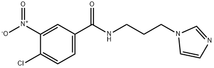 4-chloro-N-(3-imidazol-1-ylpropyl)-3-nitrobenzamide Struktur