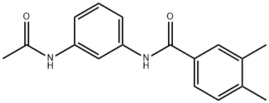 N-(3-acetamidophenyl)-3,4-dimethylbenzamide Struktur