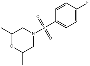 4-(4-fluorophenyl)sulfonyl-2,6-dimethylmorpholine Struktur