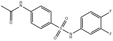 N-[4-[(3,4-difluorophenyl)sulfamoyl]phenyl]acetamide Struktur