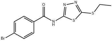 4-bromo-N-(5-(ethylthio)-1,3,4-thiadiazol-2-yl)benzamide Struktur