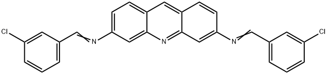 N,N'-bis(3-chlorobenzylidene)-3,6-acridinediamine Struktur