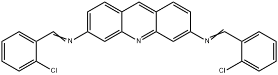 N,N'-bis(2-chlorobenzylidene)-3,6-acridinediamine Struktur