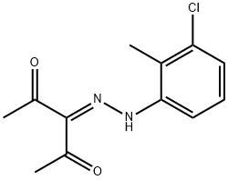 3-[(3-chloro-2-methylphenyl)hydrazono]-2,4-pentanedione Struktur