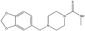 4-(1,3-benzodioxol-5-ylmethyl)-N-methylpiperazine-1-carbothioamide Struktur