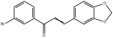 (2E)-3-(2H-1,3-benzodioxol-5-yl)-1-(3-bromophenyl)prop-2-en-1-one Struktur