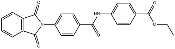 ethyl 4-(4-(1,3-dioxoisoindolin-2-yl)benzamido)benzoate Struktur