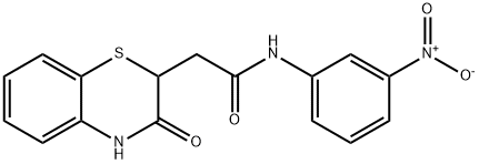 N-(3-nitrophenyl)-2-(3-oxo-3,4-dihydro-2H-benzo[b][1,4]thiazin-2-yl)acetamide Struktur