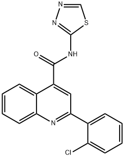 2-(2-chlorophenyl)-N-(1,3,4-thiadiazol-2-yl)quinoline-4-carboxamide Struktur