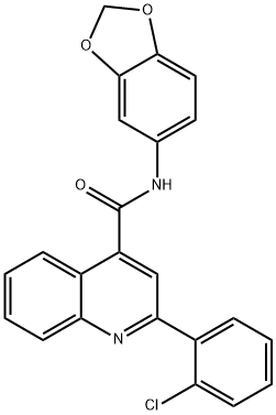 N-(1,3-benzodioxol-5-yl)-2-(2-chlorophenyl)quinoline-4-carboxamide Struktur