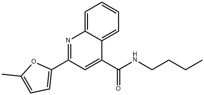 N-butyl-2-(5-methylfuran-2-yl)quinoline-4-carboxamide Struktur