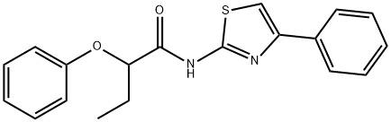 2-phenoxy-N-(4-phenyl-1,3-thiazol-2-yl)butanamide Struktur