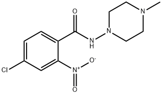 4-chloro-N-(4-methylpiperazin-1-yl)-2-nitrobenzamide Struktur