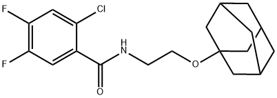 N-[2-(1-adamantyloxy)ethyl]-2-chloro-4,5-difluorobenzamide Struktur