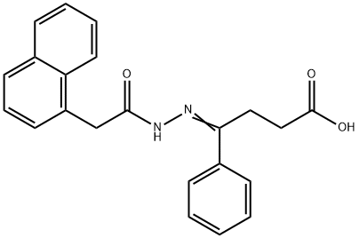 (4E)-4-[(2-naphthalen-1-ylacetyl)hydrazinylidene]-4-phenylbutanoic acid Struktur