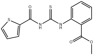 methyl 2-({[(2-thienylcarbonyl)amino]carbonothioyl}amino)benzoate Struktur