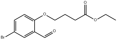 ETHYL 4-(4-BROMO-2-FORMYLPHENOXY)BUTANOATE Struktur